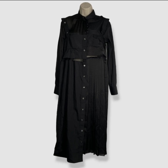 Sacai Satin Combo Dress - Picture 6 of 8